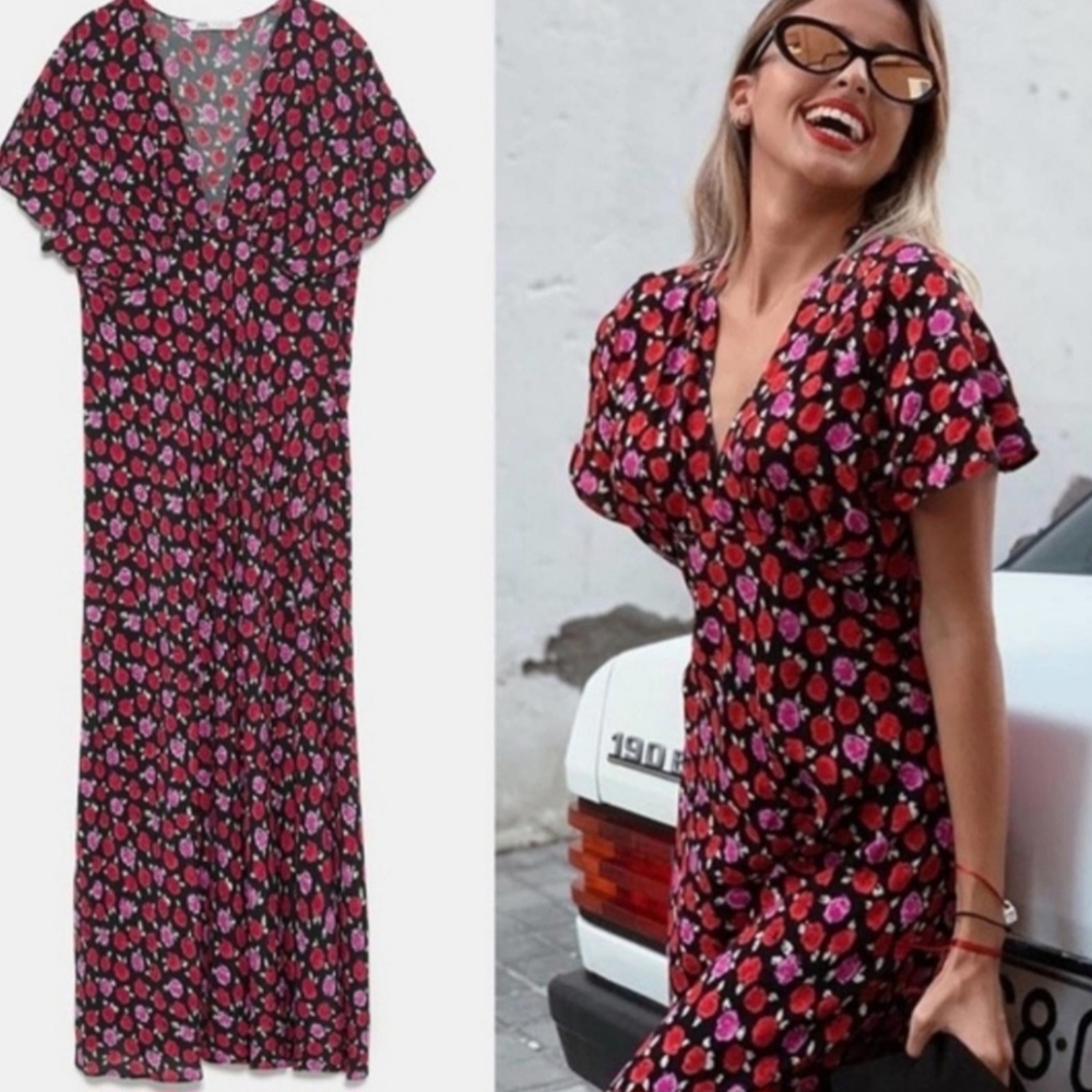 ZARA Floral Maxi Dress